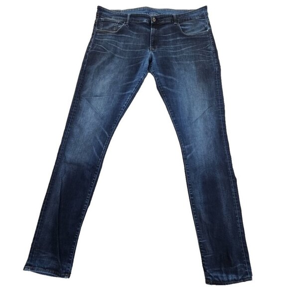 G-Star Raw Jeans 3301 Deconstructed Men's 42x36 Dark Wash Jeans Streetwear - Picture 1 of 15